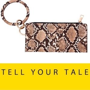 Tell Your Tale Snakeskin Bangle Wristlet